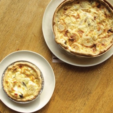 Quiche poireaux champignons (à partager)